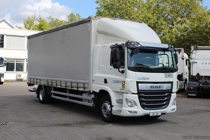Kamion sa ravnom platformom i ceradom Daf CF  320 Plane   Schlafkabine Klima LDW Edscha LBW