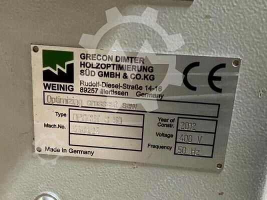 Optimierkappsägen  Weinig Opticut S50 2012 Weinig Opticut S50