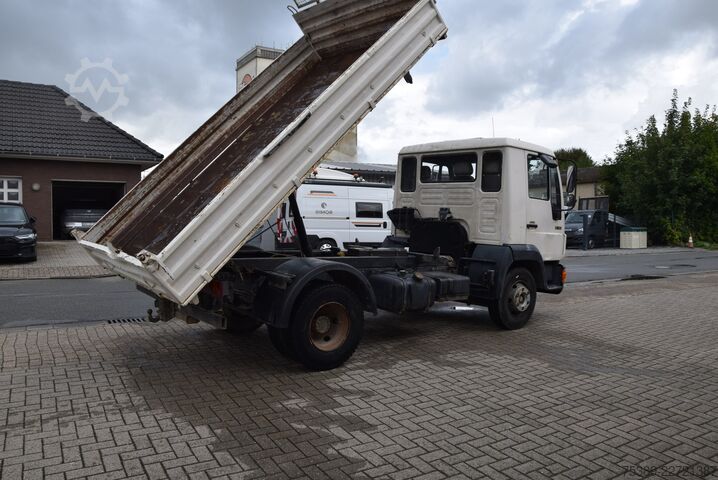 Transporter mit Kipper MAN L2000  8.153 Meiller Kipper 2xAHK HU 04-27