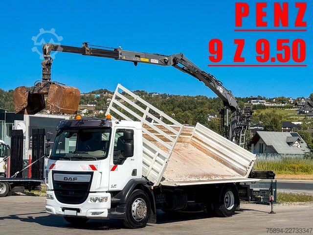 卡车装载式起重机 DAF LF 310 * Kipper 4,60 m + KRAN / Bordmatic!
