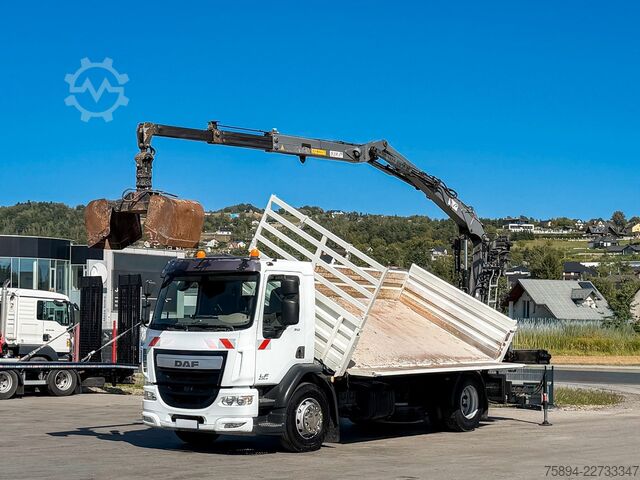 卡车装载式起重机 DAF LF 310 * Kipper 4,60 m + KRAN / Bordmatic!