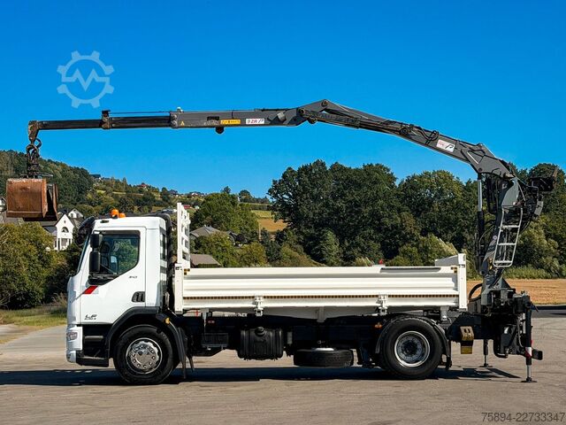 卡车装载式起重机 DAF LF 310 * Kipper 4,60 m + KRAN / Bordmatic!