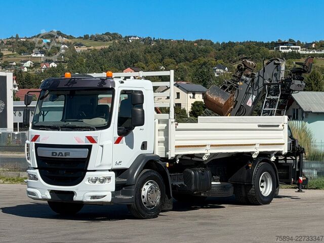 卡车装载式起重机 DAF LF 310 * Kipper 4,60 m + KRAN / Bordmatic!