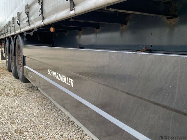 Open semitrailer with tarp SCHWARZMÜLLER Standard_ SAF_ LASI Code XL_ PK_ Liftachse