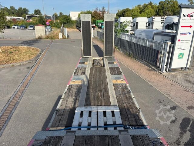 Tieflader-Sattelauflieger HUMBAUR HTS 30 3-Achser Radmulde/Lift+Lenkachs/verzinkt