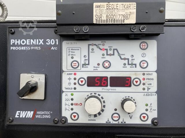 MIG/MAG pulse shielded gas welding machine, pulse machine, pulse welder, pulse device, welding machi EWM Phoenix 301 Progress Puls Force Arc