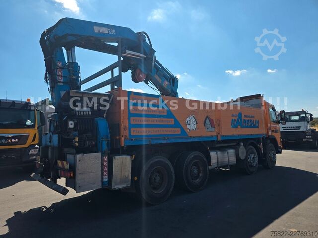 Cần cẩu gắn trên xe tải VOLVO FM12-380 / 8X4 / 28m Hiab Kran / WINCH
