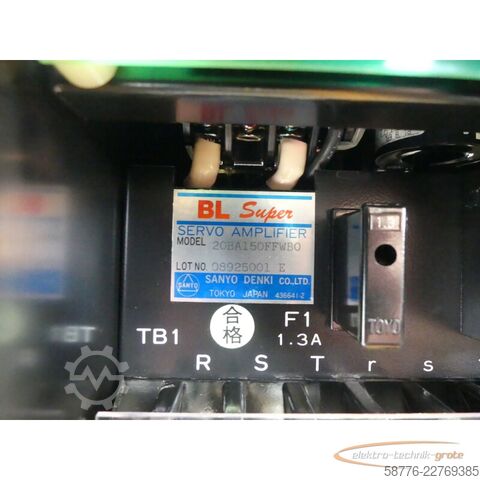 Componente Sanyo Denki BL Super 20BA150FFWB0 Servoverstärker SN: 08925001E
