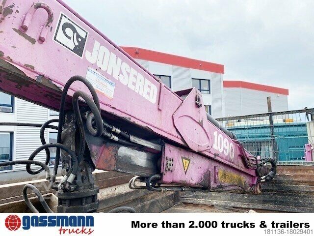 Tipper truck Volvo FM12-420 4x2 mit Heckkran Jonsered 1090, Hochsitz