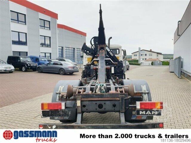 Camion benne à bras amovible MAN 14.152 F 4x2 BB mit Kran Hiab 060-2