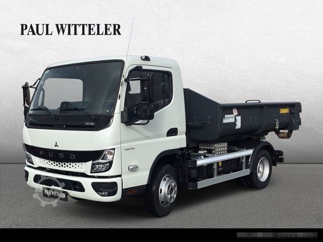 Tipper van MITSUBISHI Canter 7C18 Hyva-Abrollkipper mit Container