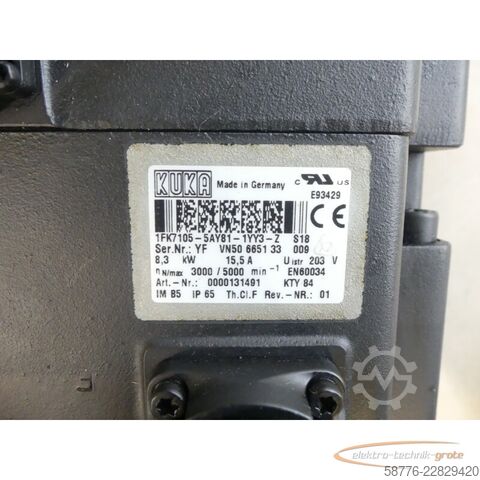 Krmilna enota KUKA 1FK7105-5AY81-1YY3-Z S18 Servomotor SN: YFVN50665133009