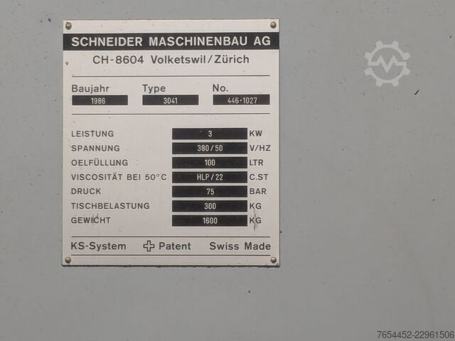 Massicot à papier avec table vibrante incluse Schneider Maschinenbau AG 2032