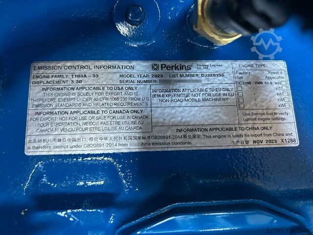 Aggregaatti FG Wilson P33-3 - 33 kVA Genset - DPX-16003