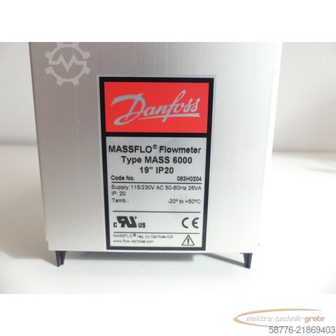 अवयव Danfoss MASS 6000 MASSFLO Flowmeter 083H0204 SN 096424N213 -neuwertig!-