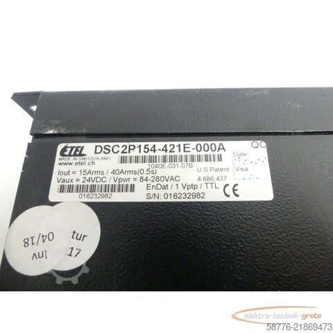 Komponentas  ETEL DSC2P154-421E-000A Servo Drive SN: 016232982