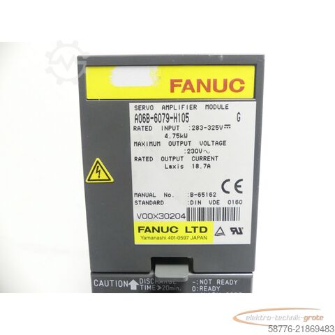 Thành phần Fanuc A06B-6079-H105 Servo Amplifier SNV00X30204 generalüberh. 12 Mon. Gewährl.