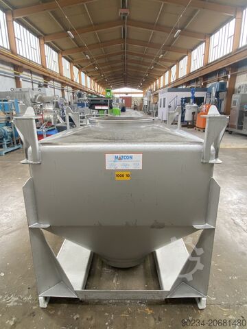 1000 litran Matcon ruostumattomasta teräksestä valmistettu IBC-säiliö MATCON 1000 Litre