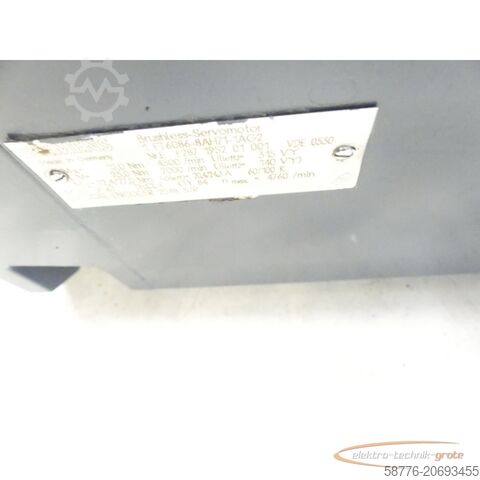Siemens motor Siemens 1FT6086-8AH71-1AG2 SN: EF287195201001 Brushless Servomotor