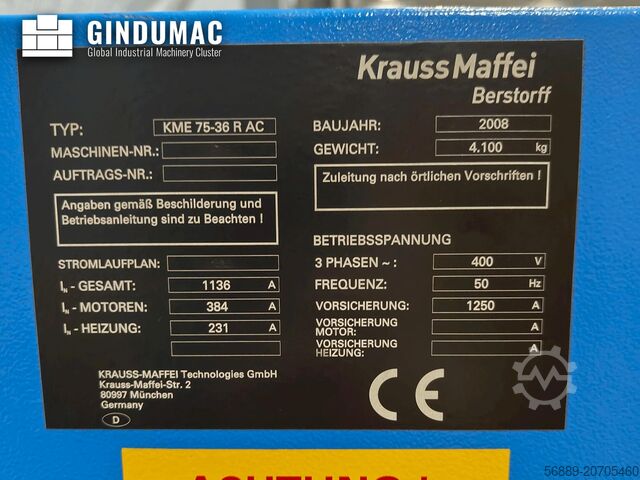 Single Screw Extruder Krauss Maffei KME 75-36 R AC