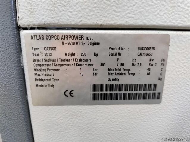 Sraigtinis kompresorius Atlas Copco GA7VSD