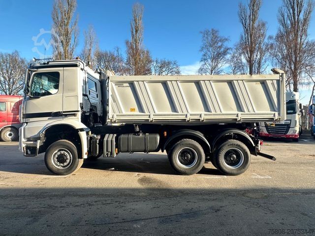 Three-sided tipper truck MERCEDES-BENZ 3345 6x6 Meiller DSK 1,20m Bordwände AHK Hydr.
