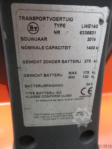2014 TOYOTA BT LWE140 - 761 BT LWE140
