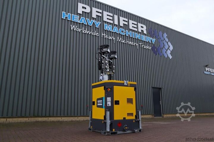Torre de iluminação Atlas Copco Hilight B6+ KD Valid inspection, Max Boom Height 8