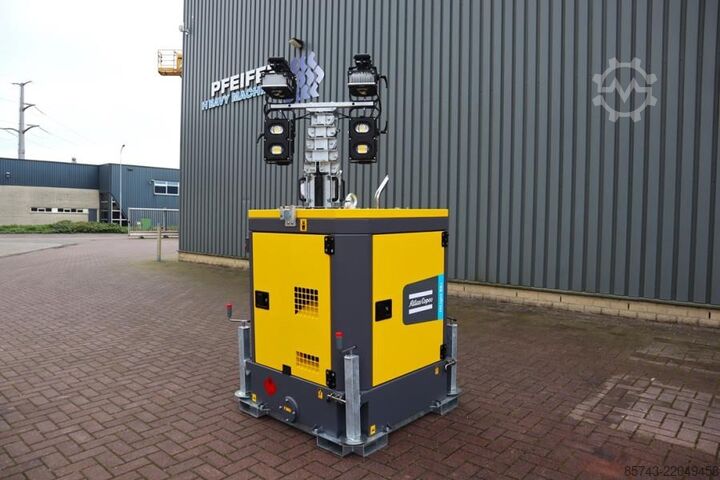 Torre de iluminação Atlas Copco Hilight B6+ KD Valid inspection, Max Boom Height 8