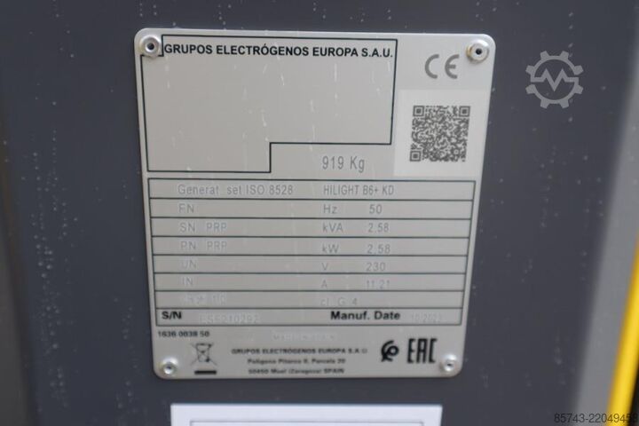 Torre de iluminação Atlas Copco Hilight B6+ KD Valid inspection, Max Boom Height 8