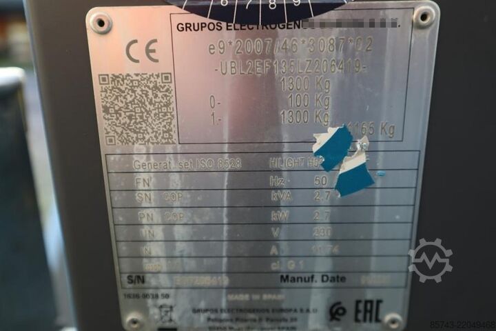 Torre de iluminação Atlas Copco HiLight H5+ SV2 Valid inspection, Max Boom Height