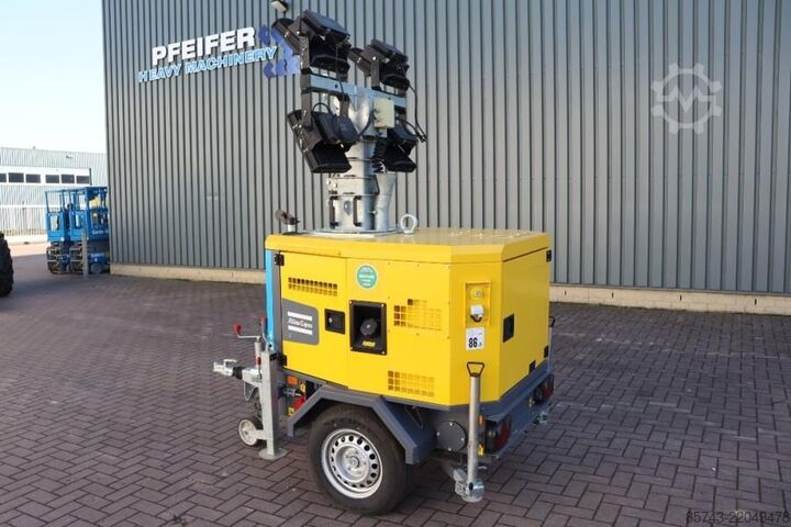 Torre de iluminação Atlas Copco HiLight H5+ SV2 Valid inspection, Max Boom Height