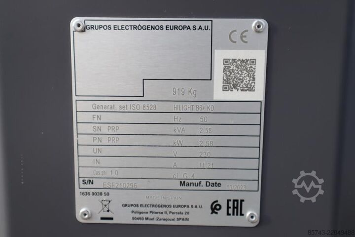 Valotorni Atlas Copco Hilight B6+ KD Valid inspection, Max Boom Height 8