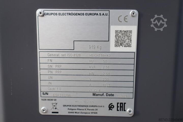 Valotorni Atlas Copco Hilight B6+ KD Valid inspection, Max Boom Height 8