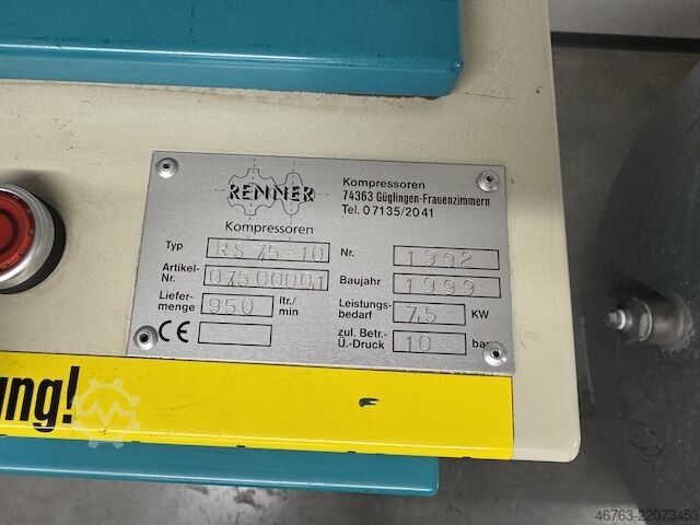 Schraubenkompressor Renner RS 7,5-10