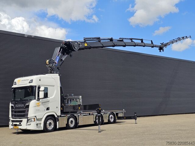 लोडिंग प्लेटफार्म Scania R590 - 8x2 WIDE SPREAD / HMF 95 tm - JIB - LIER...