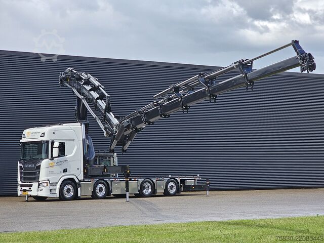 लोडिंग प्लेटफार्म Scania R590 - 8x2 WIDE SPREAD / HMF 95 tm - JIB - LIER...