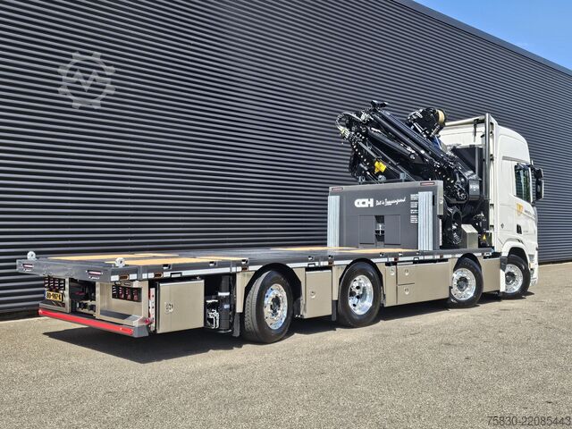 लोडिंग प्लेटफार्म Scania R590 - 8x2 WIDE SPREAD / HMF 95 tm - JIB - LIER...