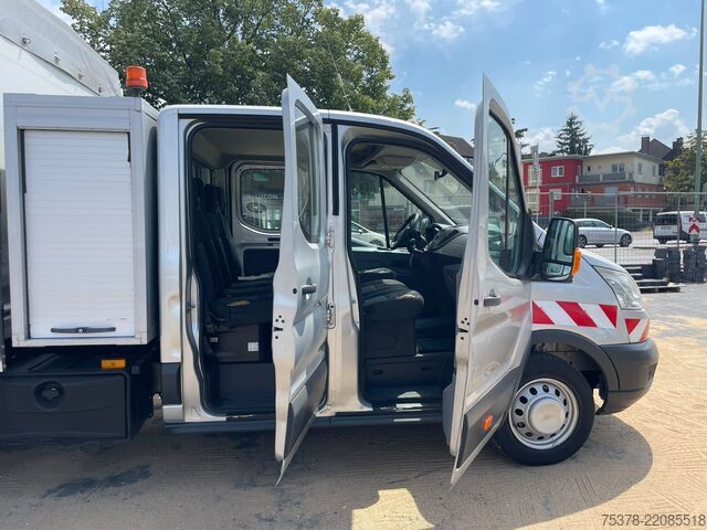 Dvigubos kabinos furgonas Ford Transit Kipper aus 1.Hand+Klima+AHK+EU5