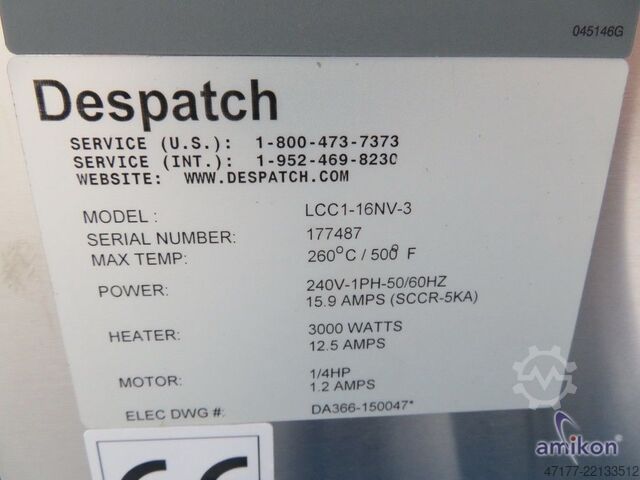 Laboratorijska peć Despatch LCC1-16NV-3