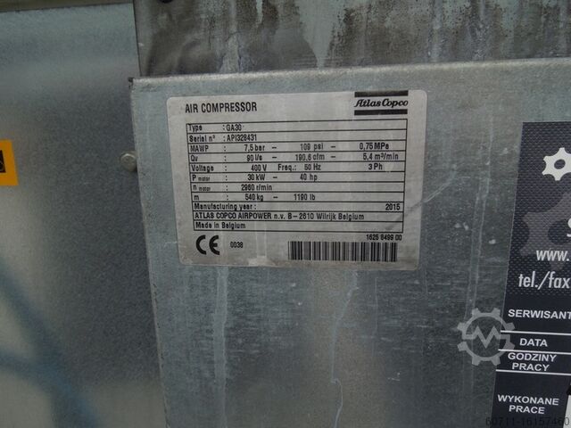 Винтовой компрессор Atlas Copco GA30