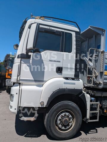 Pašizgāzējs kravas automašīna MAN TGS 33.500 / 6X6 / Manual / Meiller BORDMATIK