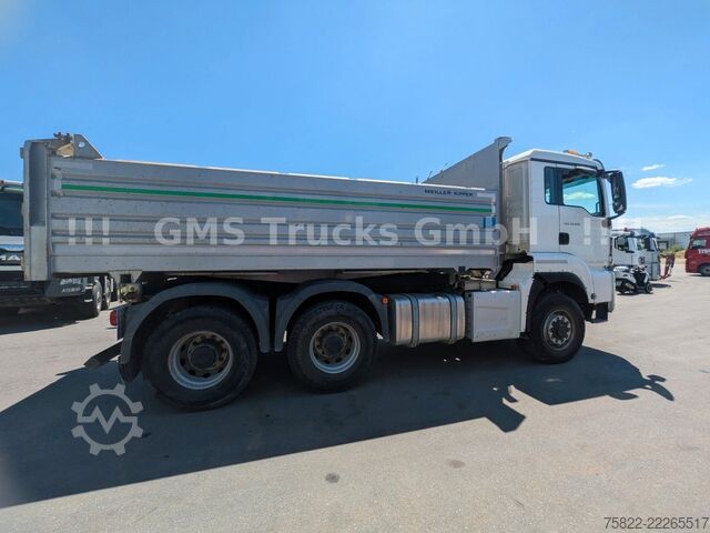 Pašizgāzējs kravas automašīna MAN TGS 33.500 / 6X6 / Manual / Meiller BORDMATIK
