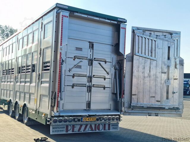 গবাদি পশু পরিবহন Pezzaioli SBA31 SR - NEW - 3+4 Floor - lift axle - liftin...