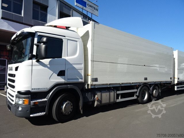 Camión de bebidas SCANIA G 410*kpl. Zug*2x 2,5 to LBW*Lenkachse*38 Pal.
