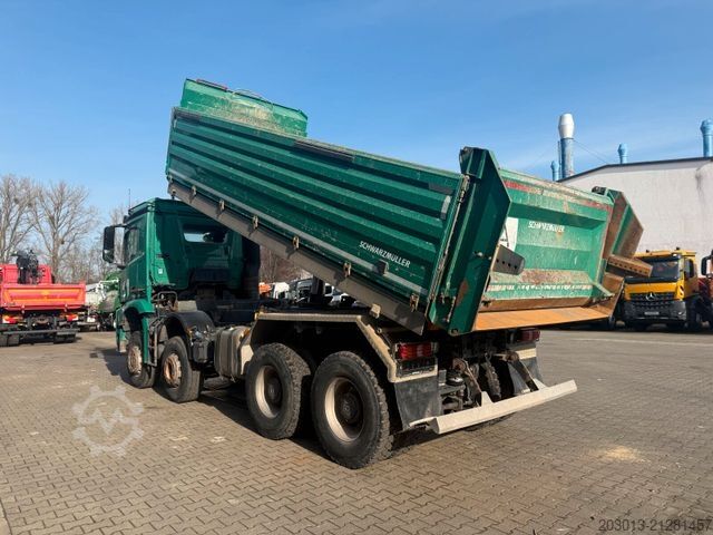 Three-sided tipper truck MERCEDES-BENZ Arocs 4145 8X6 Kipper Schwarzmüller