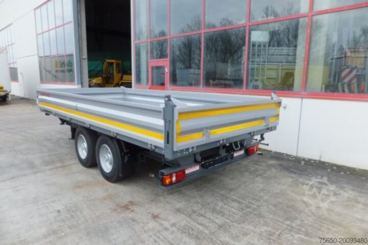 Kiepaanhangwagen Möslein TTD 13 Weiß 13 t Tandem 3- Seitenkipper Tieflader-- Neufahrzeug --