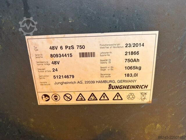 VS-22983 elektrischer Triplex-Gabelstapler Jungheinrich EGFG220 JUNGHEINRICH EGFG220