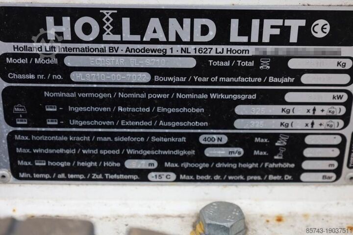 Podizanje makaza Holland Lift Ecostar HL-9710 Electric, 12m Working Height, 325k