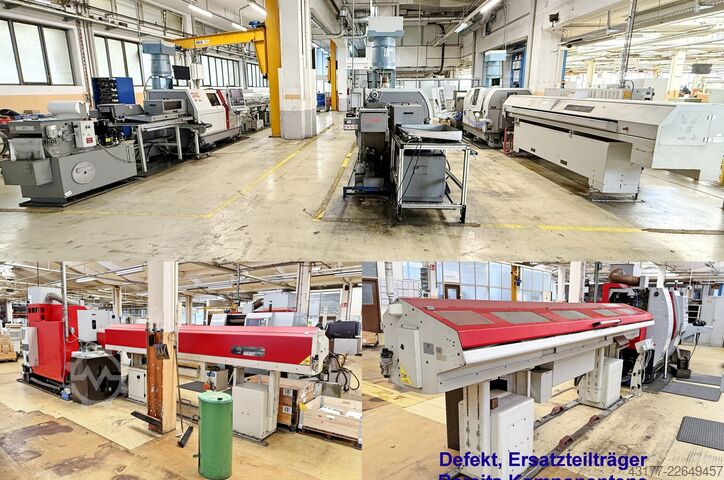 Tour automatique CNC à poupée mobile + embarreur TRAUB + EMCO - 5 Maschinen : 3 mal TNL 26 + 2 mal Turn 332 MC
